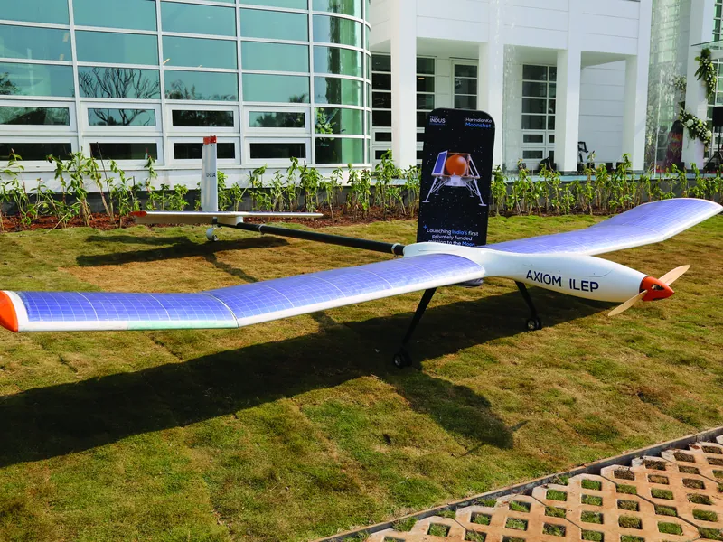 An aircraft model on display outside AliGunjan.