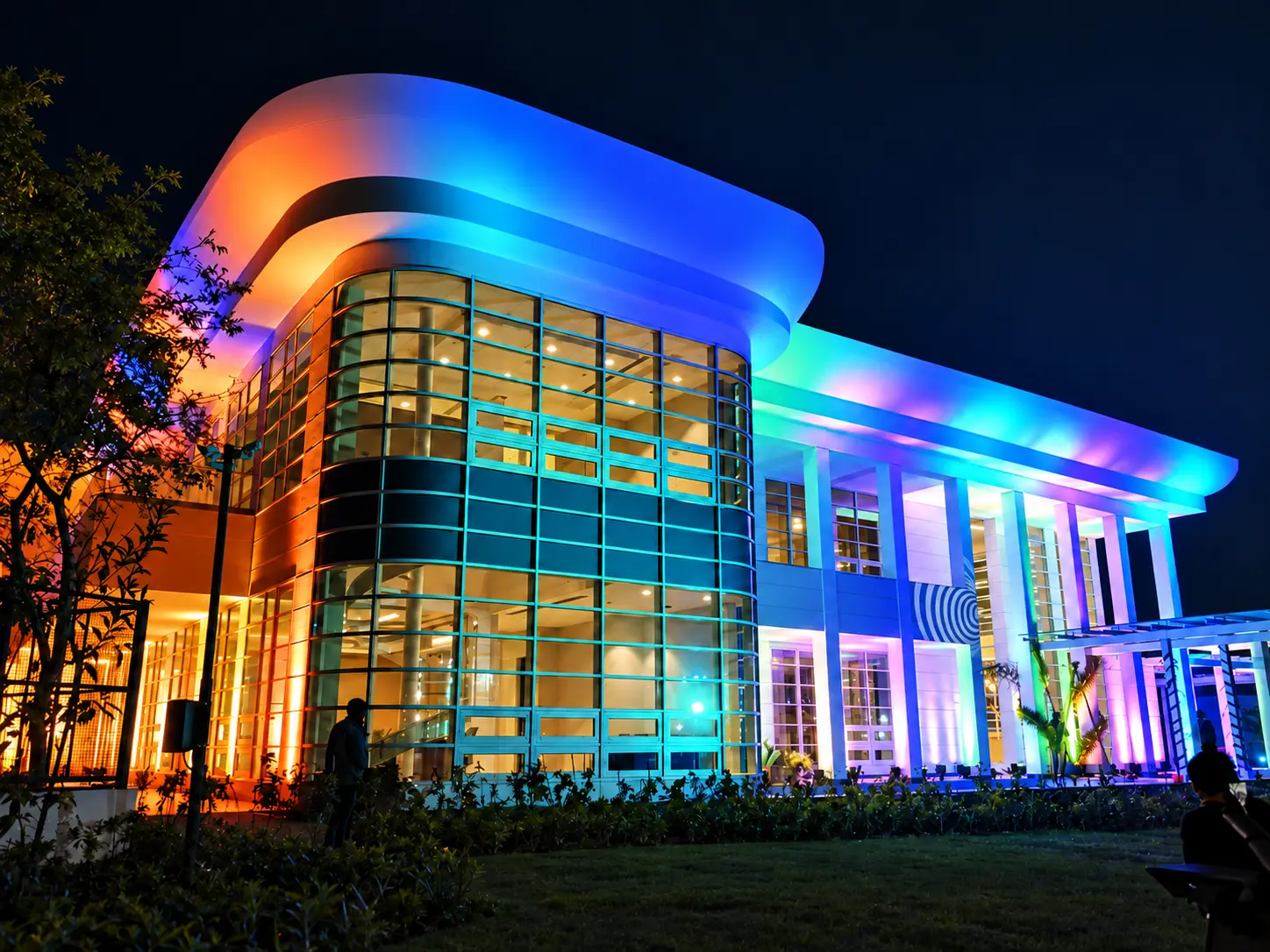 AliGunjan illuminated in colour at night